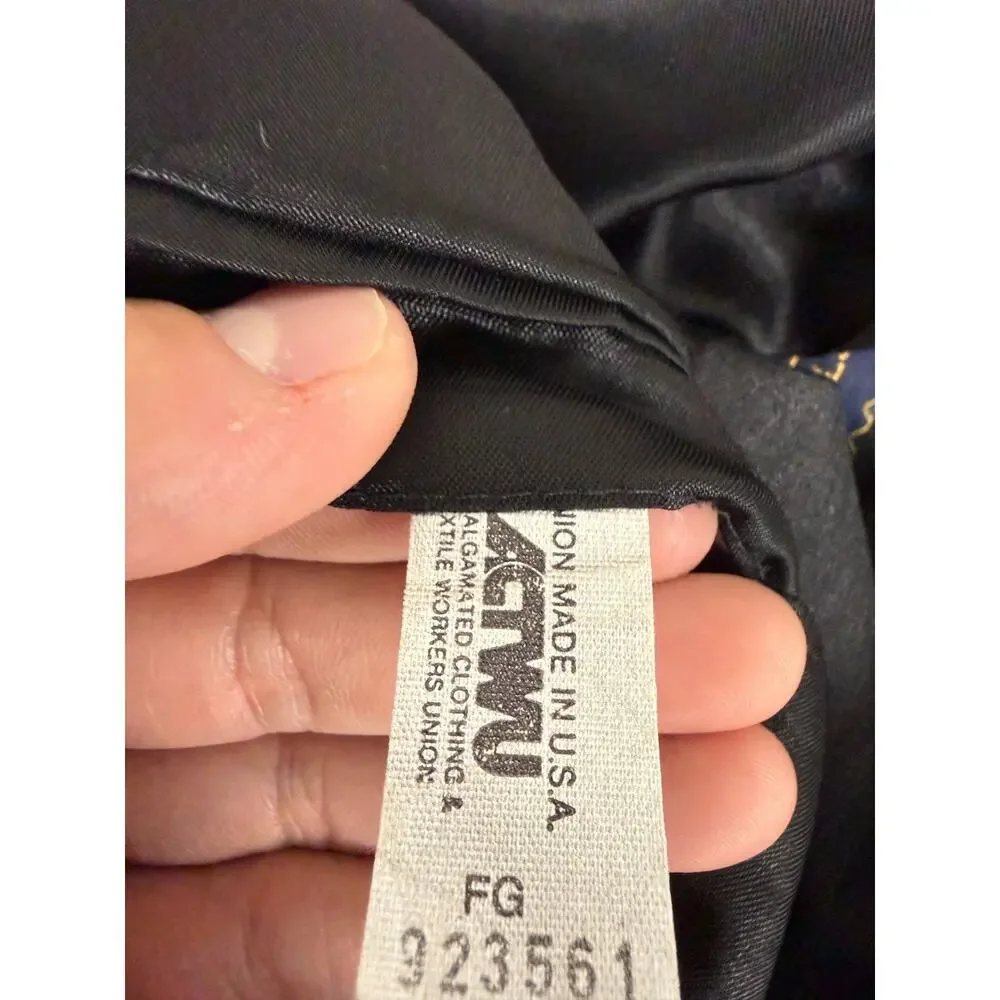 Ralph Lauren Size 40L Career Notched Blazer Jacket Black Long‎ Sleeve
